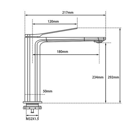 RUSHY Series Tall Basin Mixer Black