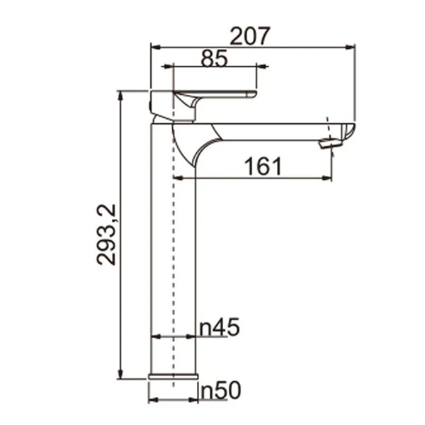 VOG Series Tall Basin Mixer Brushed Brass