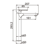 VOG Series Tall Basin Mixer Gun Metal Grey