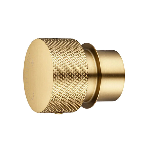 Round Progressive Wall Mixer Handle Brushed Brass