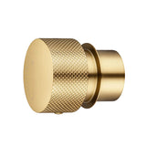 Round Progressive Wall Mixer Handle Brushed Brass