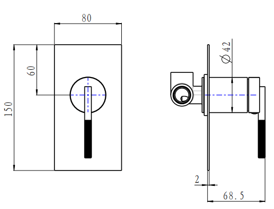 CADDENCE Series Brushed Nickel Wall Mixer