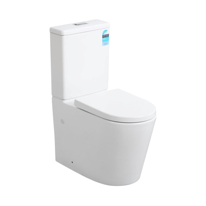 Back/Left and Right Bottom Inlet Cistern Rimless Tornado Flush Toilet