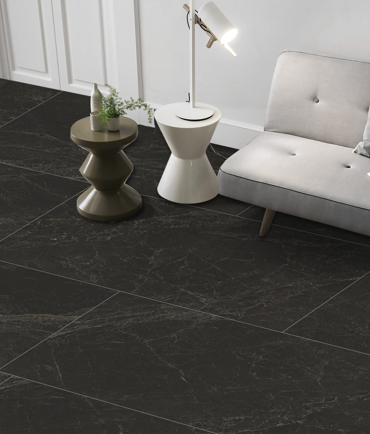 Pietra Black Matt 600x600