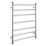 Round Electric Heated Towel Rack 7 Bars Chrome
