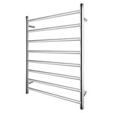 Round Electric Heated Towel Rack 8 Bars Chrome
