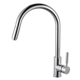 Round Pull Out Kitchen Sink Mixer Chrome
