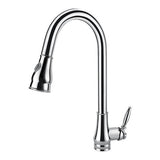 Round Vintage Pull Out Kitchen Sink Mixer Tap Chrome