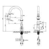 Round Vintage Pull Out Kitchen Sink Mixer Tap Chrome