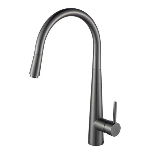 Round Pull Out Kitchen Mixer Gun Metal Grey