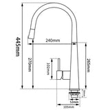 Round Pull Out Kitchen Sink Mixer Chrome