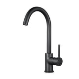 Round Standard Kitchen Sink Mixer Tap Black