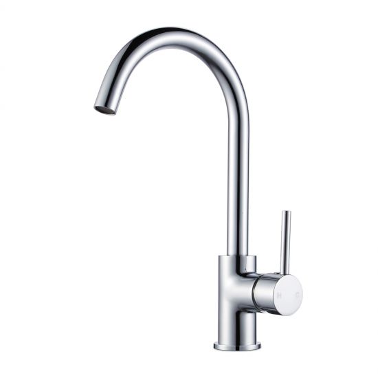 Round Standard Kitchen Sink Mixer Tap Chrome
