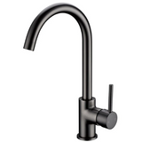 Round Standard Kitchen Sink Mixer Tap Gun Metal Grey