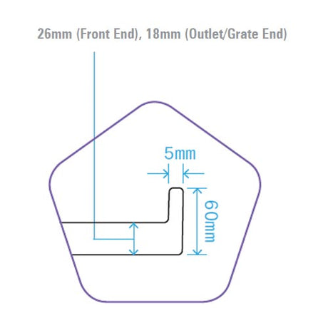 Tile Tray 1200 x 900 mm - Grate (1200 side)