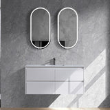 Moddra(Hung) Series Matt White Overall 1180x455x540mm Vanity Set With Stone Top & Ceramic Undermount Basin