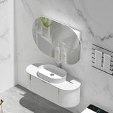 Carysil Mystic Oval Shaving Cabinet Matte White 1200x750mm