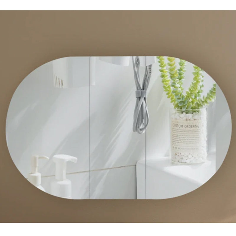 Carysil Mystic Oval Shaving Cabinet Walnut 1200x750mm