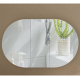 Carysil Mystic Oval Shaving Cabinet Walnut 1200x750mm