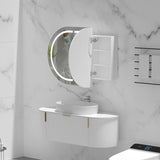 Carysil Mystic Oval LED Shaving Cabinet Matte White 1200x750mm