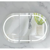 Carysil Mystic Oval LED Shaving Cabinet Matte White 1200x750mm