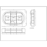 Carysil Mystic Oval LED Shaving Cabinet Matte White 1200x750mm