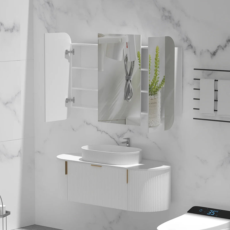 Carysil Grand Shaving Cabinet Matte White 1200x800mm