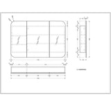 Carysil Grand Shaving Cabinet Matte White 1200x800mm