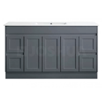 Vintage Series Matt Grey Overall 1480x455x855mm Vanity with Flat Stone Bench Top Only