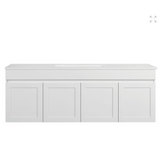 Paris Series Single Bowl Matt White 1500x455x520mm CABINET ONLY