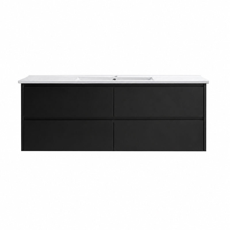 Moddra(Hung) Series Single Bowl Matt Black Overall 1480x455x540mm CABINET ONLY