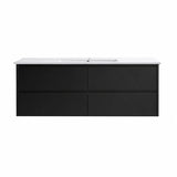 Moddra(Hung) Series Single Bowl Matt Black Overall 1480x455x540mm CABINET ONLY
