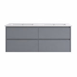 Moddra(Hung) Series Double Bowls Matt Grey Overall 1480x455x540mm CABINET ONLY