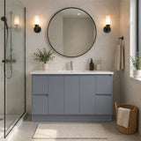 Moddoo Series Single Bowl Matt Grey Overall 1480x455x855mm VANITY SET With Ceramic Slimline Top (UV31)
