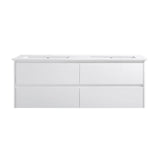 Moddra(Hung) Series Double Bowls Gloss White Overall 1480x455x540mm CABINET ONLY