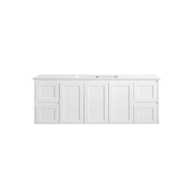 Vintage (Hung) Series Single Bowl Matt White 1500mm CABINET ONLY