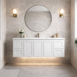 Vintage (Hung) Series Single Bowl Matt White 1500mm CABINET ONLY