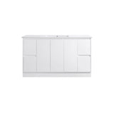 Moddoo Series Single Bowl Gloss White Overall 1480x455x855mm Vanity Set With Flat Stone Bench Top