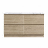 Moddra Series Double Bowls Natural Timber Overall 1480x450x855mm CABINET ONLY