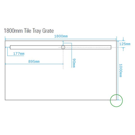 Tile Tray 1800 x 1000 x 60mm Light