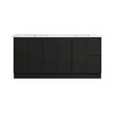 Moddoo Series Double Bowls Matt Black Overall 1776x455x855mm CABINET ONLY