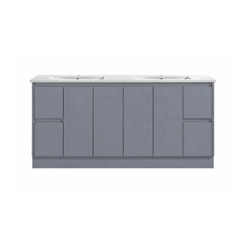 Moddoo Series Double Bowls Matt Grey Overall 1776x455x855mm CABINET ONLY