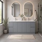 Moddoo Series Double Bowls Matt Grey Overall 1776x455x855mm CABINET ONLY