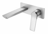 Rushy Brushed Nickel Wall Mixer with Spout