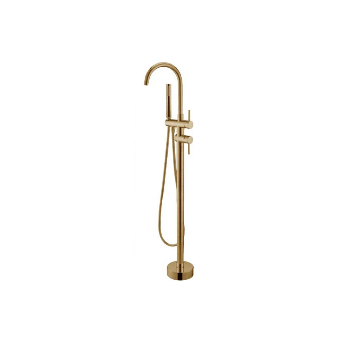 Pentro Brushed Yellow Gold Free Standing Spout & Shower