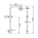 10' Round Shower Station Top Water Inlet (Right Angle) Brushed Nickel