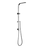 Square Shower Station without Shower Head and Handheld Shower (PVC Hose) Brushed Nickel