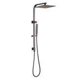 10' Square Shower Station (Top Water Inlet) Gun Metal Grey