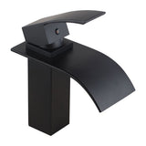 Cascade Waterfall Matt Black Basin Mixer