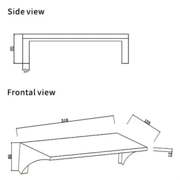 MOBI CARE Stainless Steel Shelf in Chrome